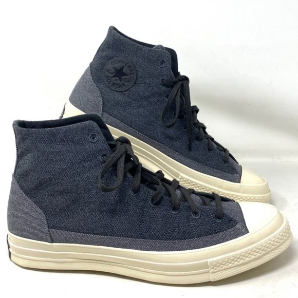 Converse Chuck 70 High Casual Shoes Black Storm Canvas Men Size Sneakers 172819C - Picture 1 of 10
